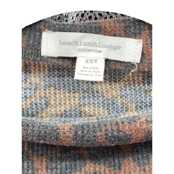 Beach Lunch Lounge Tanya Animal Print Pullover‎ Mock Neck Long Sleeve Size M - Picture 4 of 7